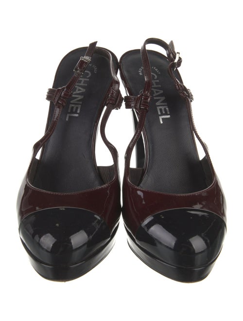 Chanel Patent Leather Slingback Pumps