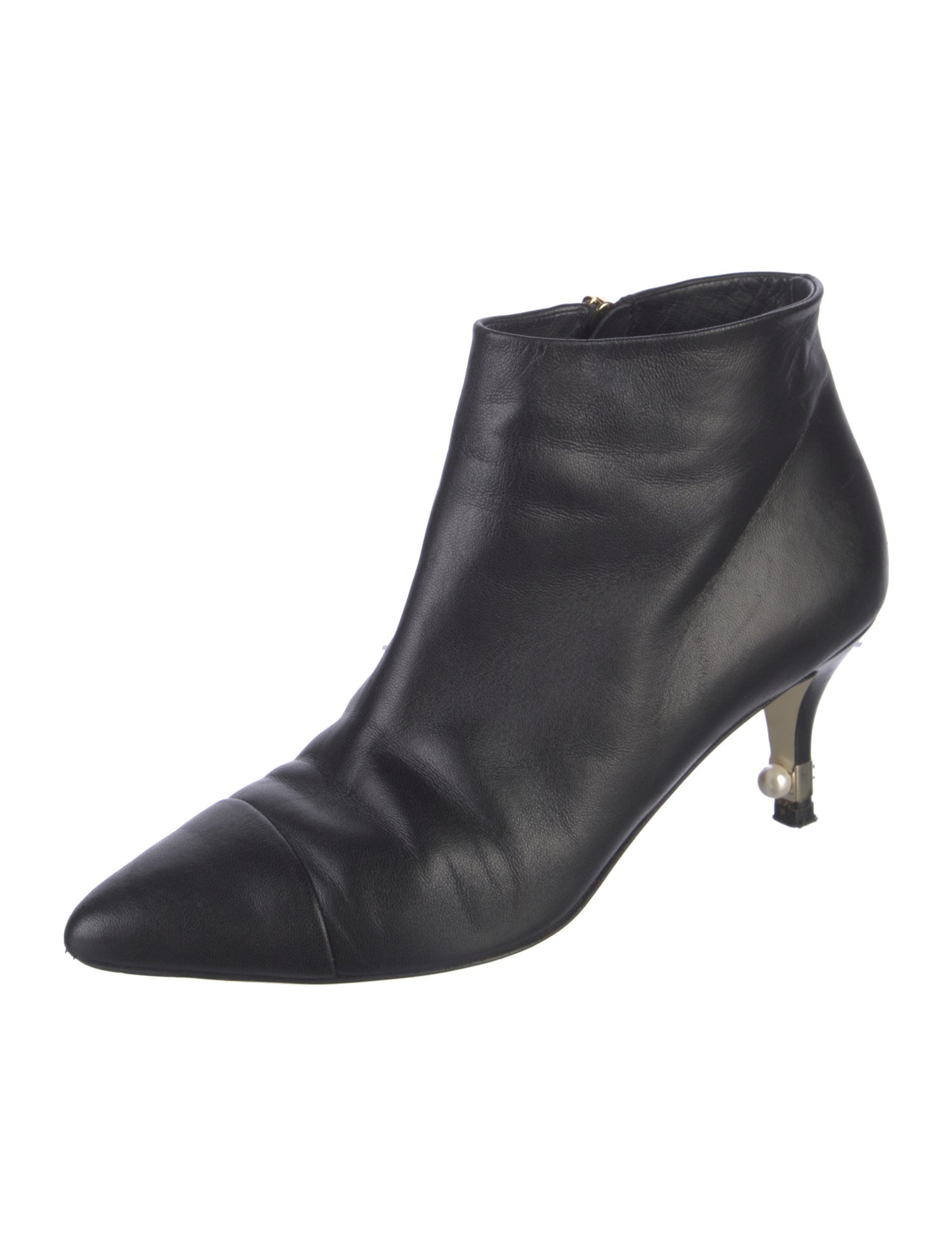 Chanel Interlocking CC Logo Leather Boots