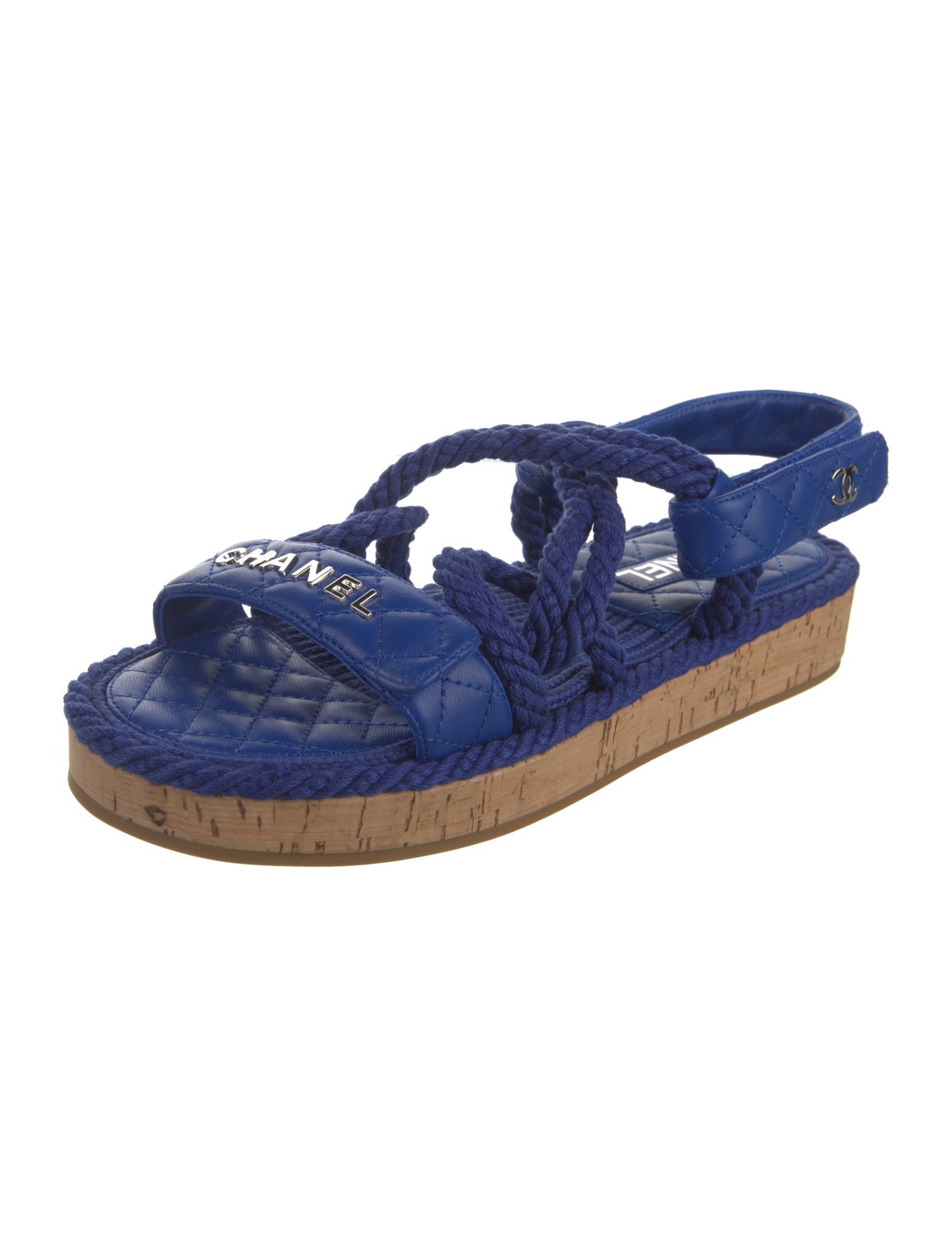 Chanel 2021 Interlocking CC Logo Espadrilles w/ Tags