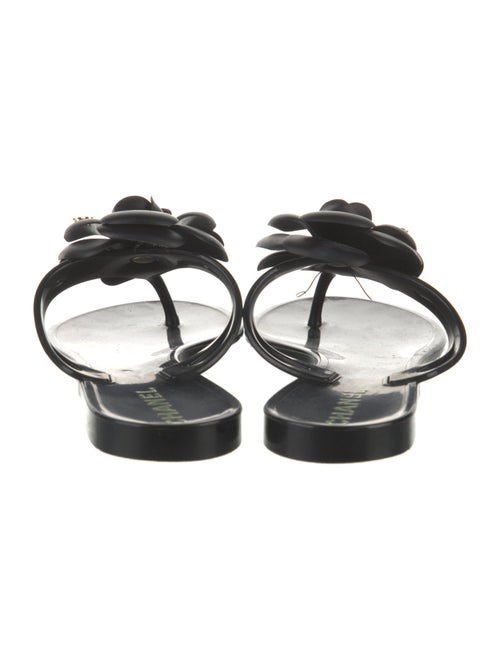 Chanel Interlocking CC Logo Rubber Flip Flops