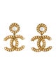 Chanel 2021 Faux Pearl CC Drop Earrings