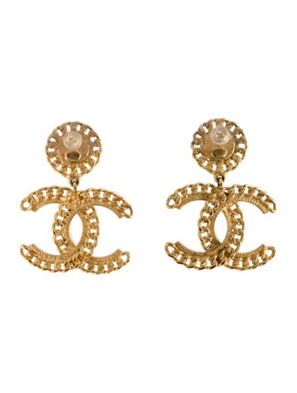 Chanel 2021 Faux Pearl CC Drop Earrings