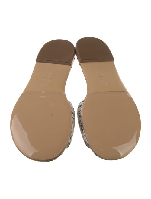 Chanel Interlocking CC Logo Tweed Slides