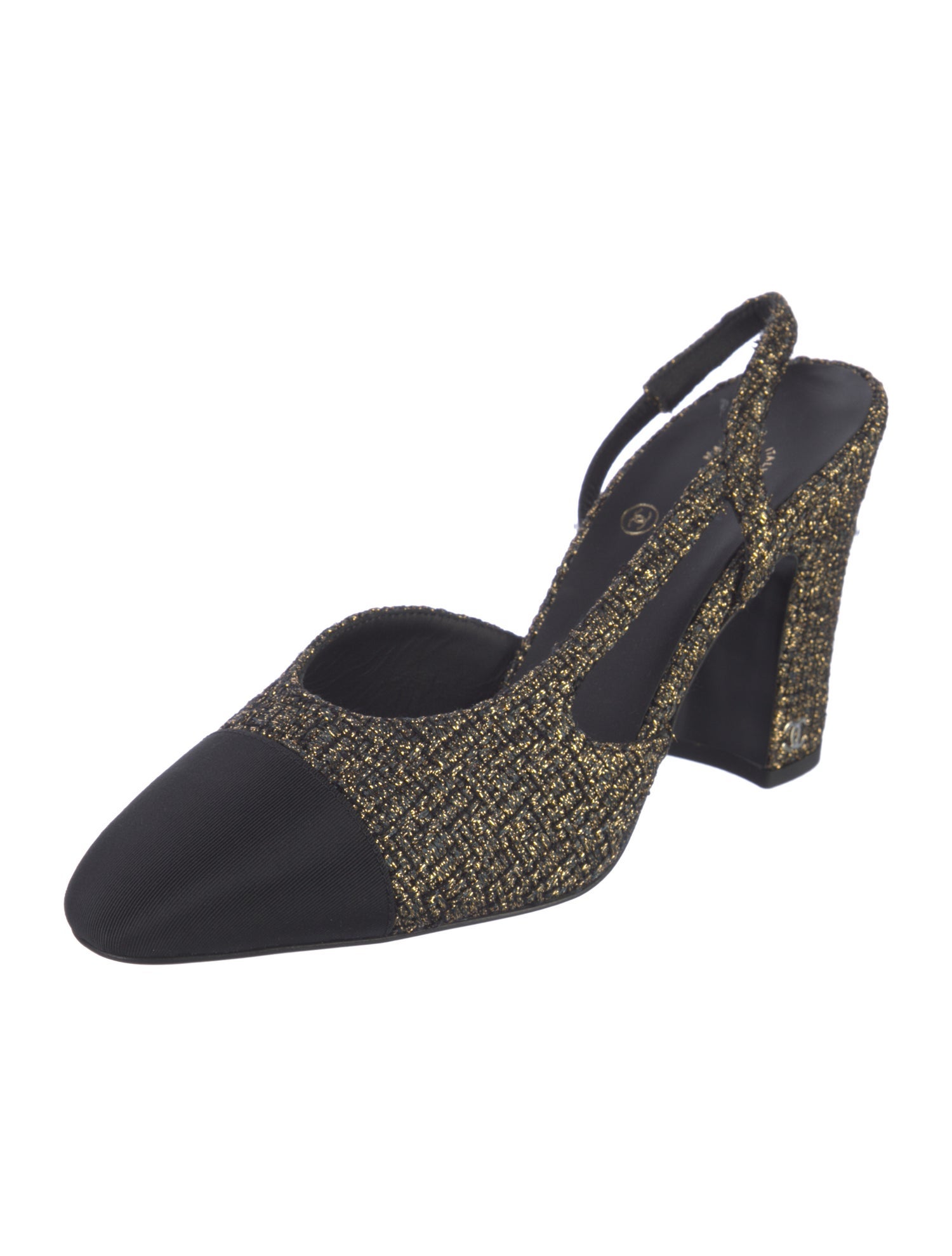 Chanel 2025 Interlocking CC Logo Slingback Pumps w/ Tags