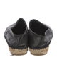Chanel Interlocking CC Logo Leather Espadrilles