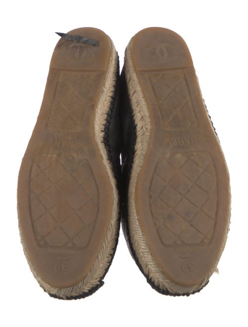 Chanel Interlocking CC Logo Leather Espadrilles