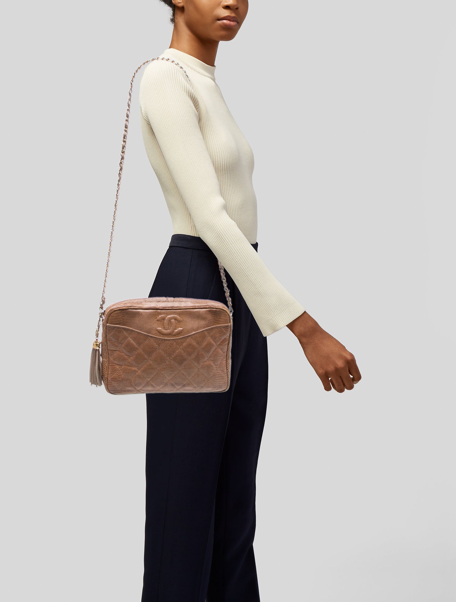 Chanel Lizard Tassel Camera Case