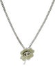 Chanel Resin & Strass CC Clover Pendant Necklace