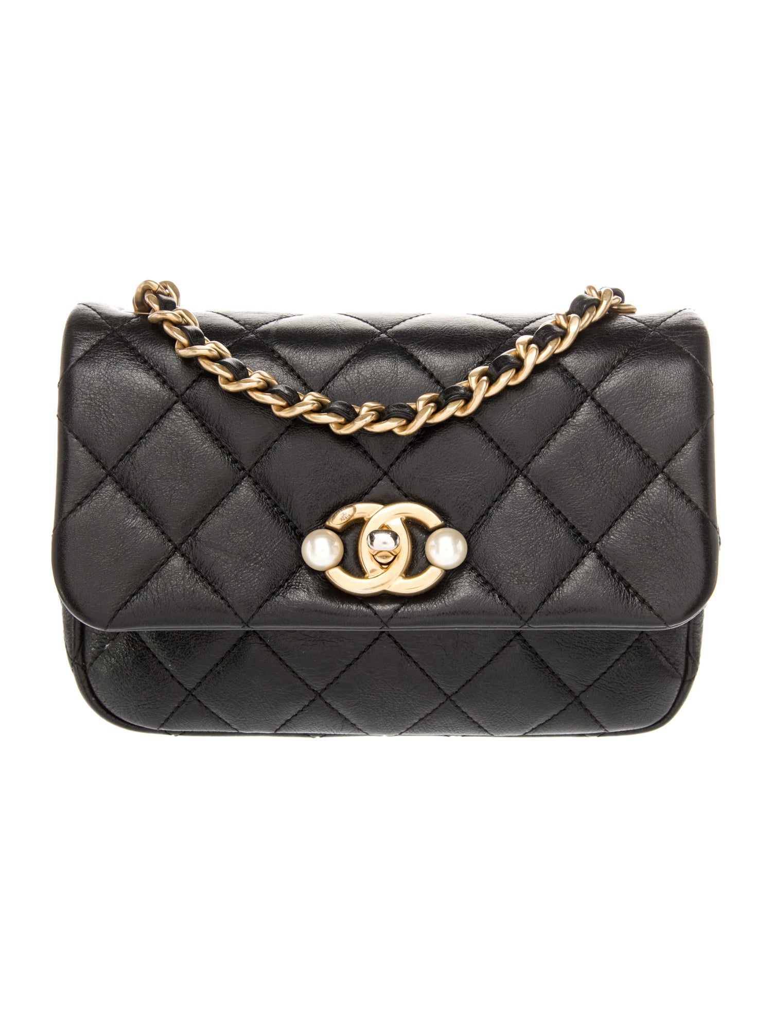 Chanel Quilted Pearl Flap Bag