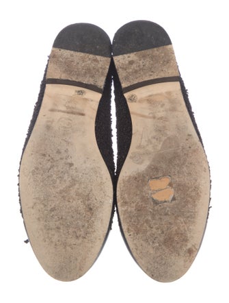 Chanel Interlocking CC Logo Tweed Ballet Flats