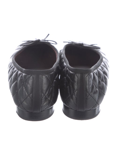 Chanel Interlocking CC Logo Leather Ballet Flats
