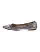 Chanel Interlocking CC Logo Leather Ballet Flats