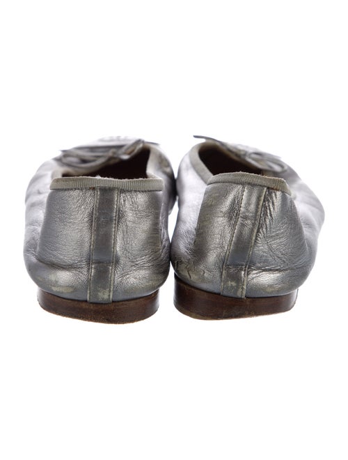 Chanel Interlocking CC Logo Leather Ballet Flats