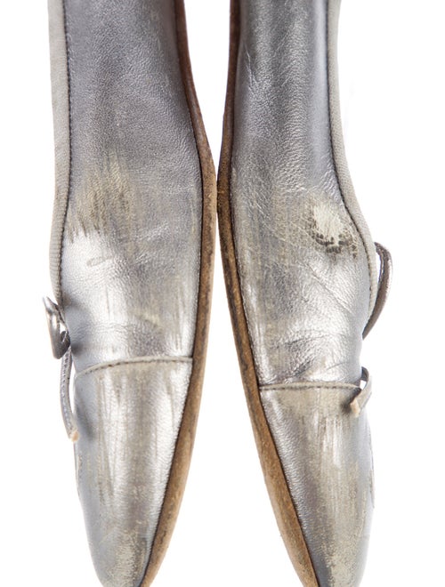 Chanel Interlocking CC Logo Leather Ballet Flats