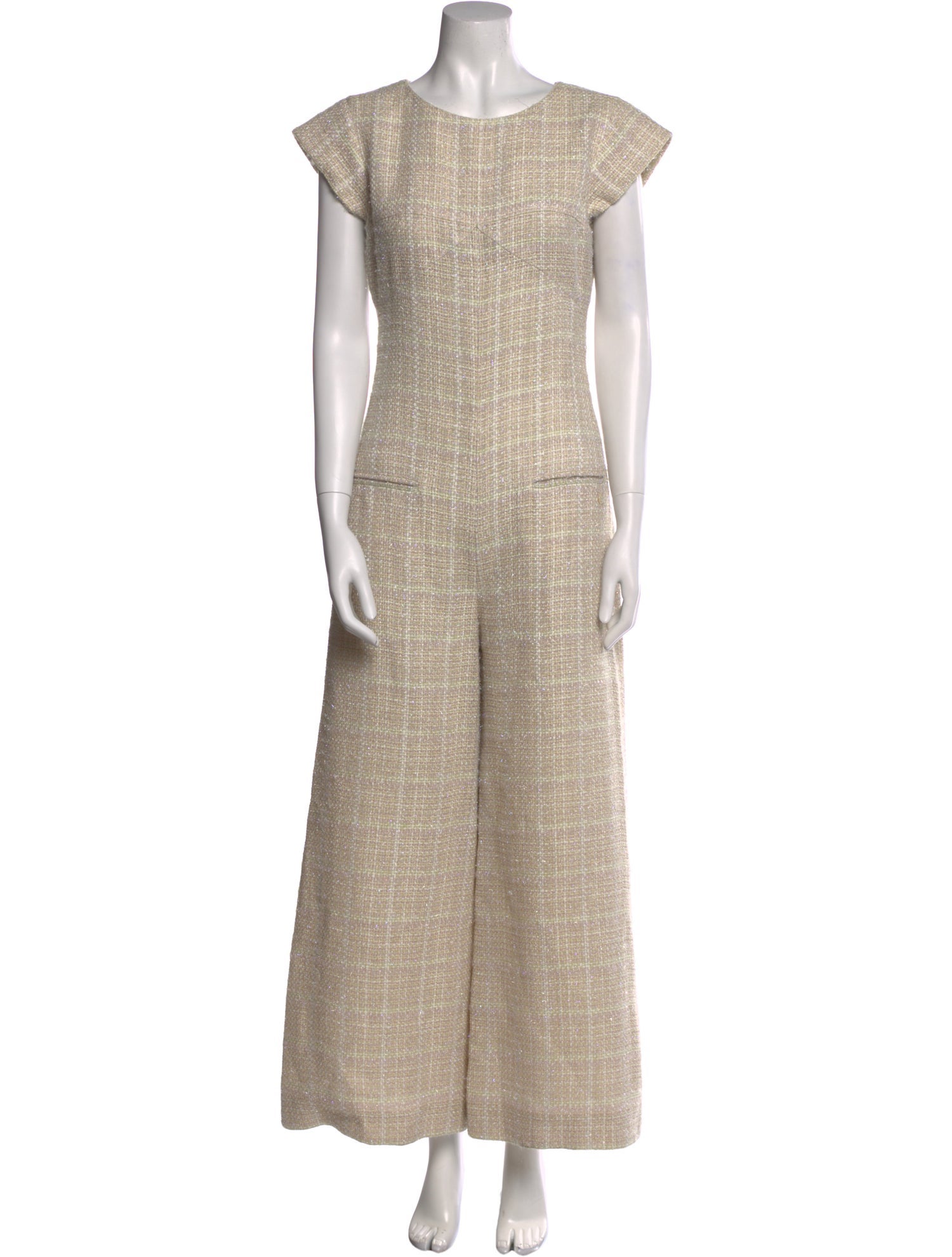 Chanel 2018 Tweed Pattern Jumpsuit
