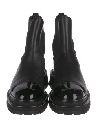 Chanel 2022 Interlocking CC Logo Chelsea Boots