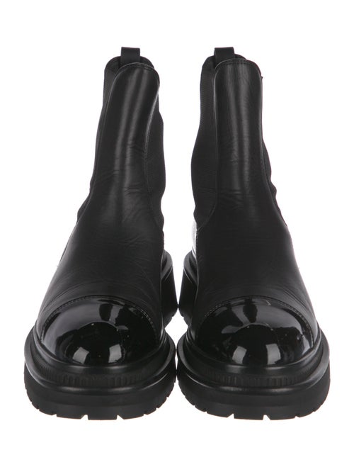 Chanel 2022 Interlocking CC Logo Chelsea Boots