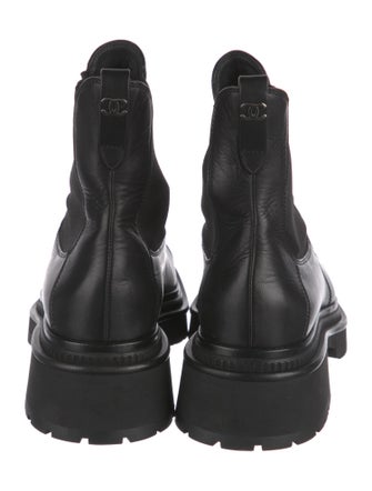 Chanel 2022 Interlocking CC Logo Chelsea Boots