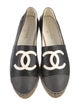 Chanel Interlocking CC Logo Leather Espadrilles