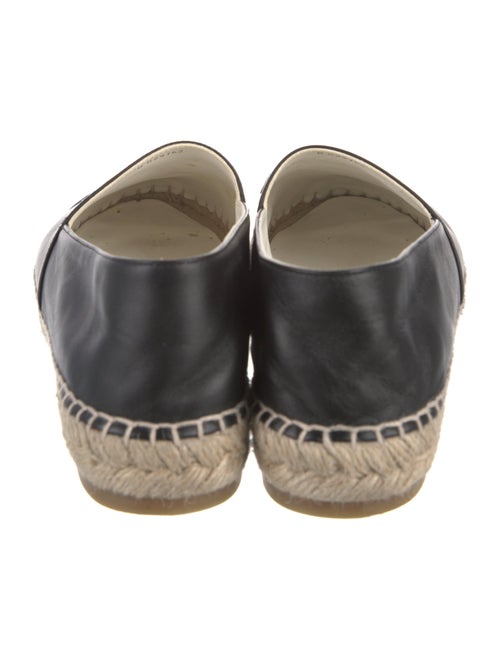 Chanel Interlocking CC Logo Leather Espadrilles