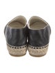 Chanel Interlocking CC Logo Leather Espadrilles