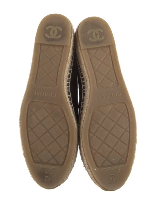 Chanel Interlocking CC Logo Leather Espadrilles