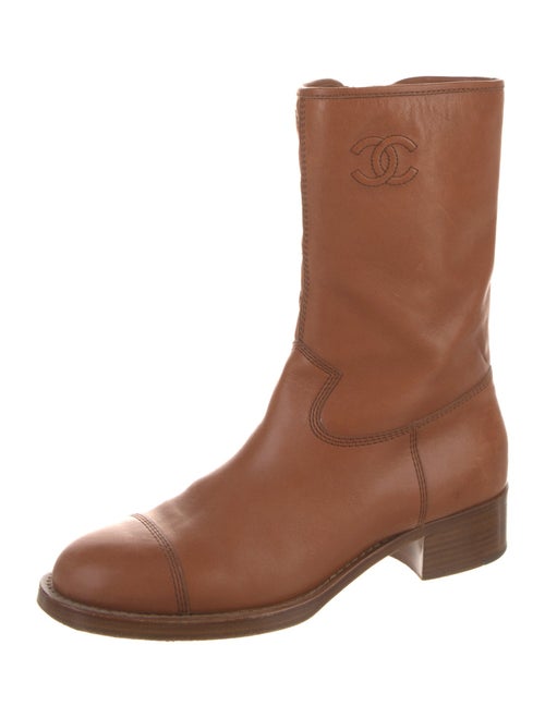 Chanel 2021 Interlocking CC Logo Moto Boots