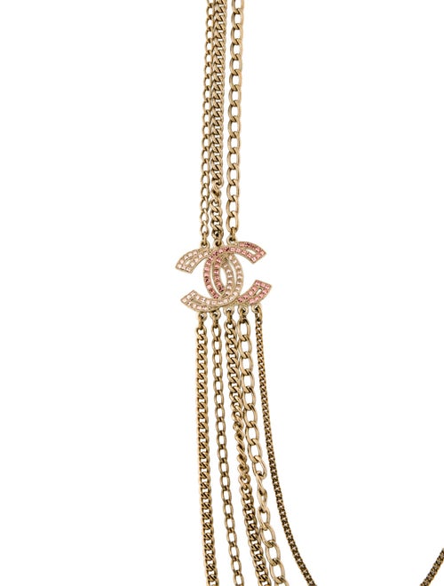 Chanel Strass CC Multistrand Necklace