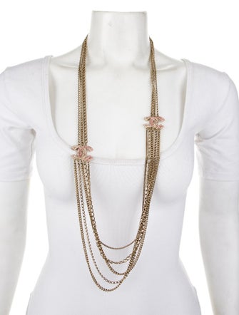 Chanel Strass CC Multistrand Necklace