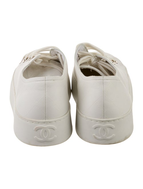 Chanel Interlocking CC Logo Leather Sneakers