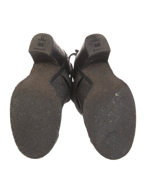 Chanel Signature Logo Tweed Boots