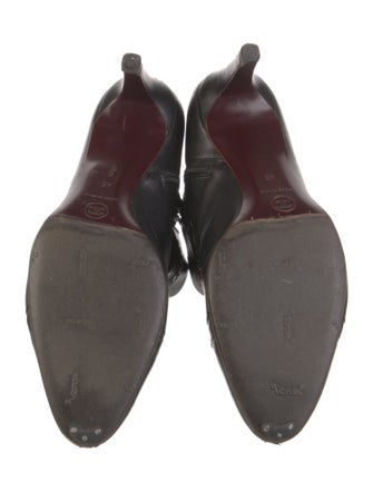 Chanel Interlocking CC Logo Leather Boots