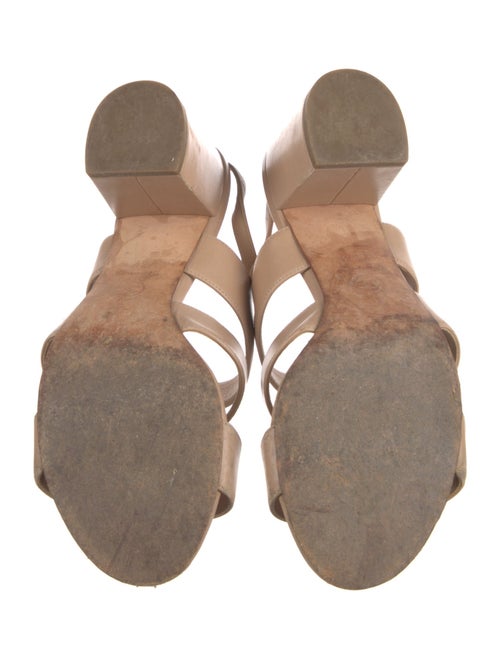 Chanel Interlocking CC Logo Leather Slingback Sandals