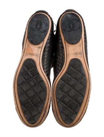 Chanel Interlocking CC Logo Leather Lace-Up Boots