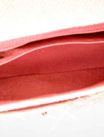 Chanel Medium Straw & Jute Camellia Flap Bag