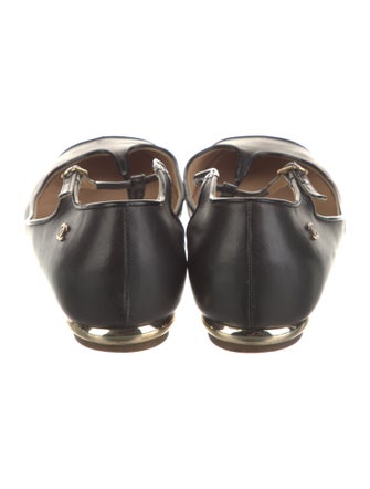 Chanel Interlocking CC Logo Leather Mary Jane Flats