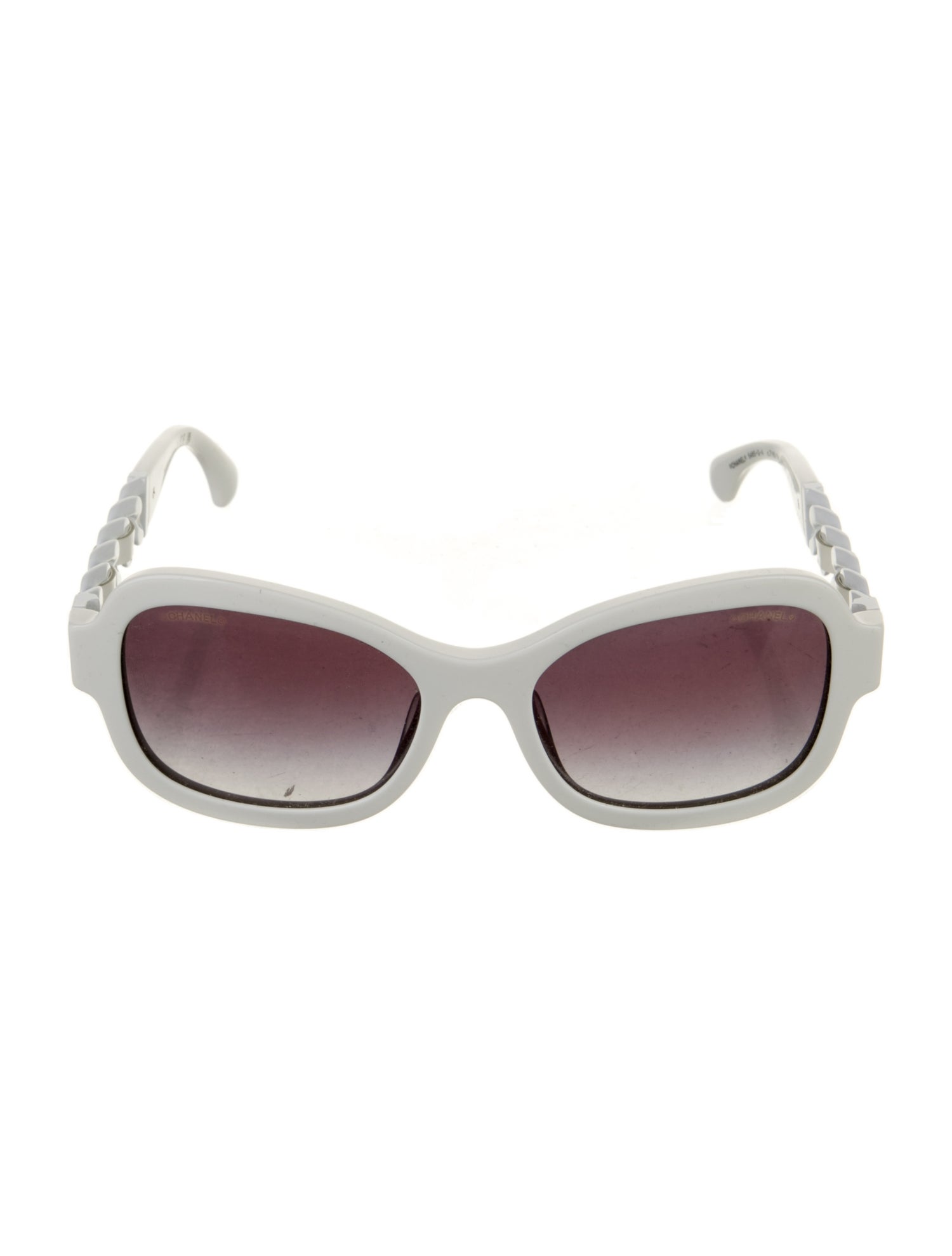 Chanel Chain-Link Accent Oversize Sunglasses