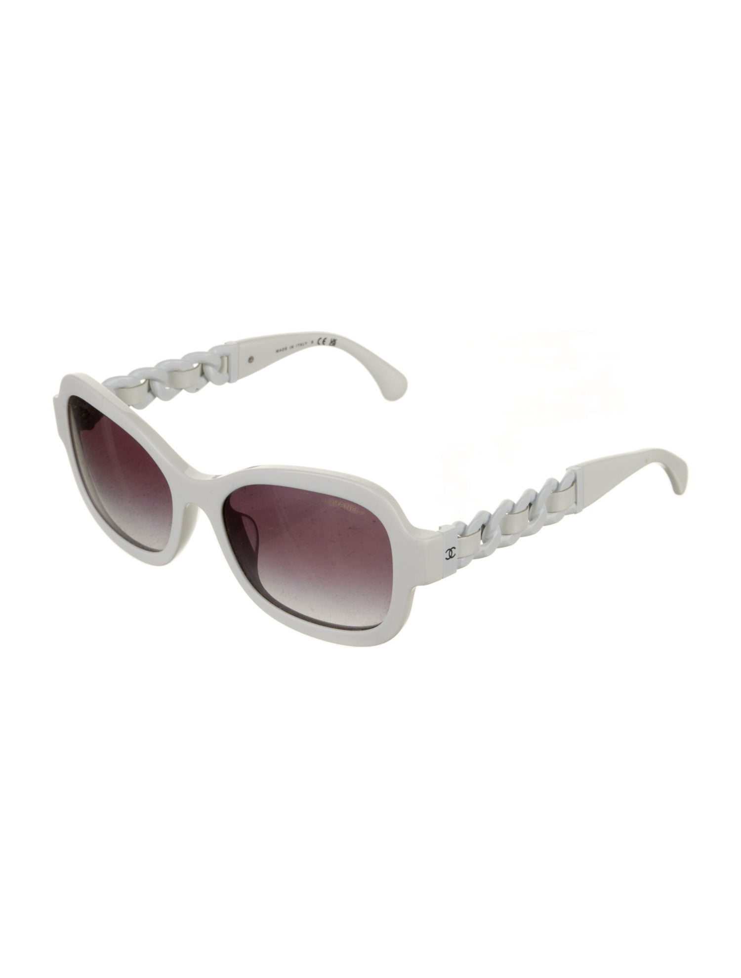 Chanel Chain-Link Accent Oversize Sunglasses