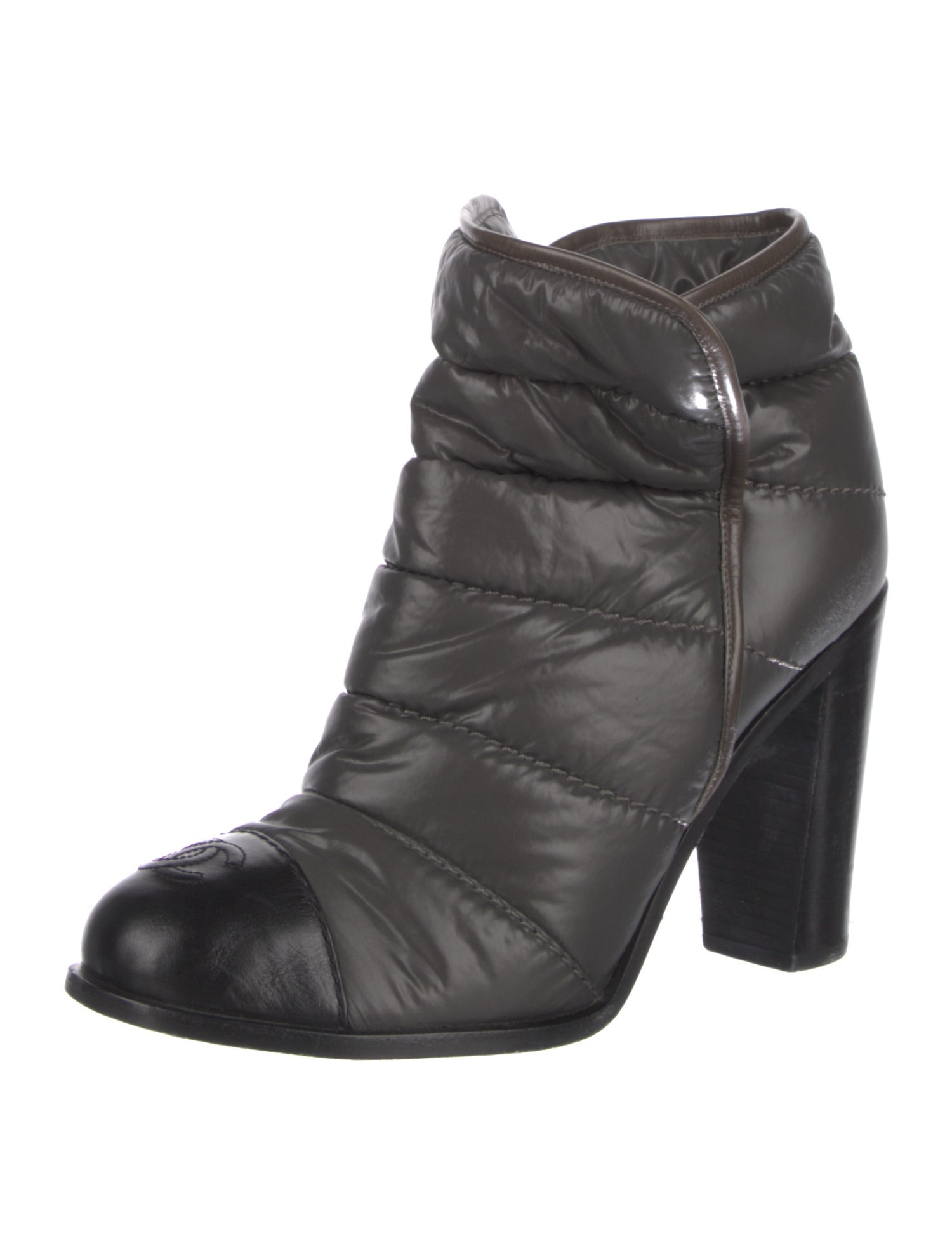 Chanel Interlocking CC Logo Nylon Boots