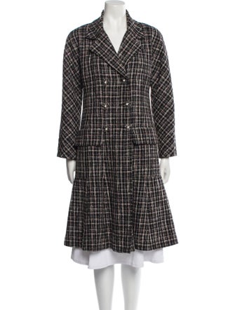 Chanel 2018 Plaid Print Peacoat