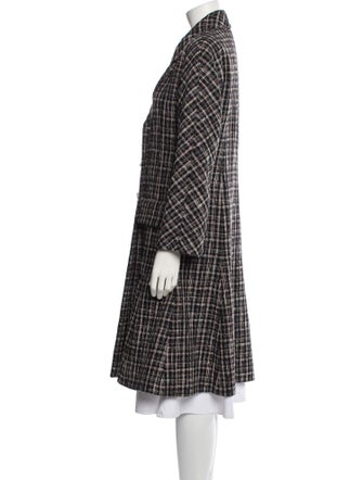 Chanel 2018 Plaid Print Peacoat