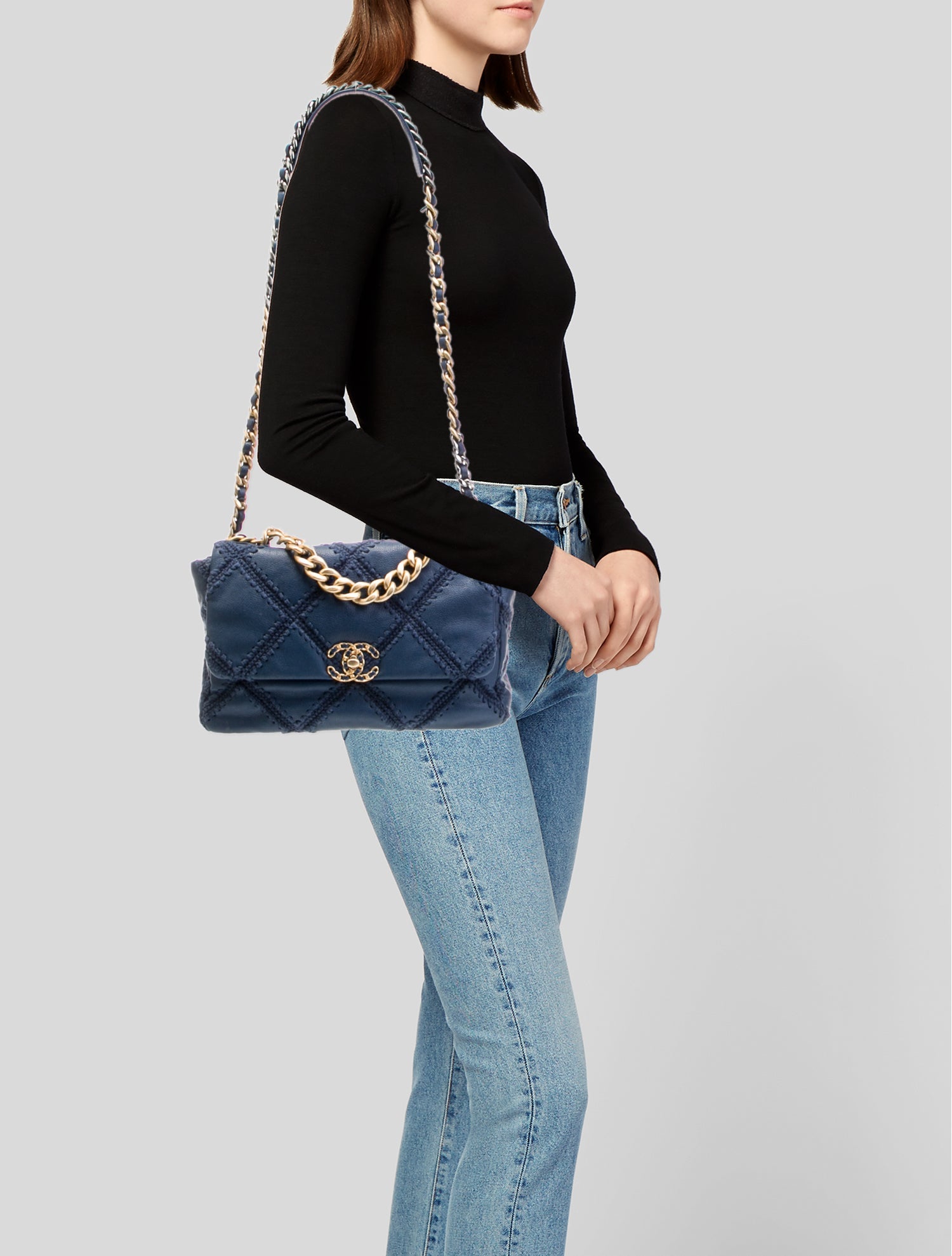 Chanel Crocheted Large 19 Flap Bag