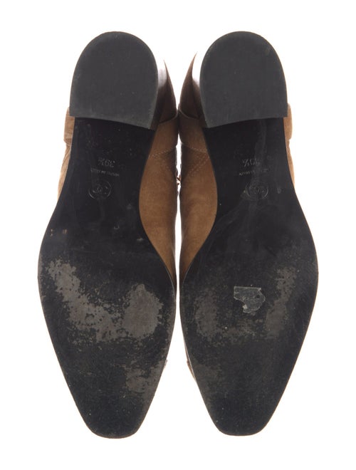 Chanel Interlocking CC Logo Suede Moto Boots