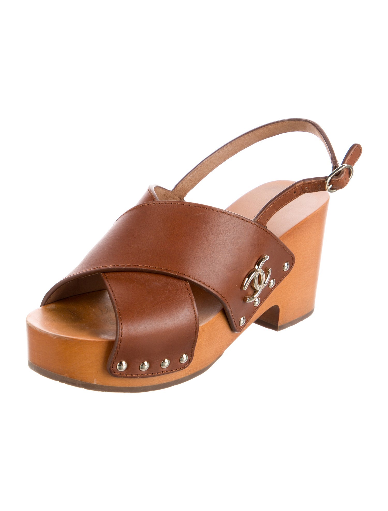 Chanel 2024 Interlocking CC Logo Slingback Sandals