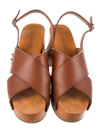 Chanel 2024 Interlocking CC Logo Slingback Sandals