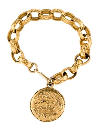 Chanel Quilted Medallion Charm Bracelet