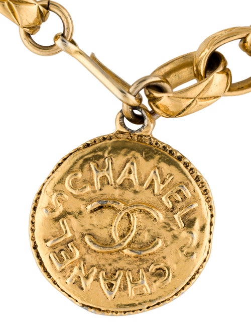 Chanel Quilted Medallion Charm Bracelet