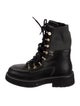 Chanel Interlocking CC Logo Leather Combat Boots
