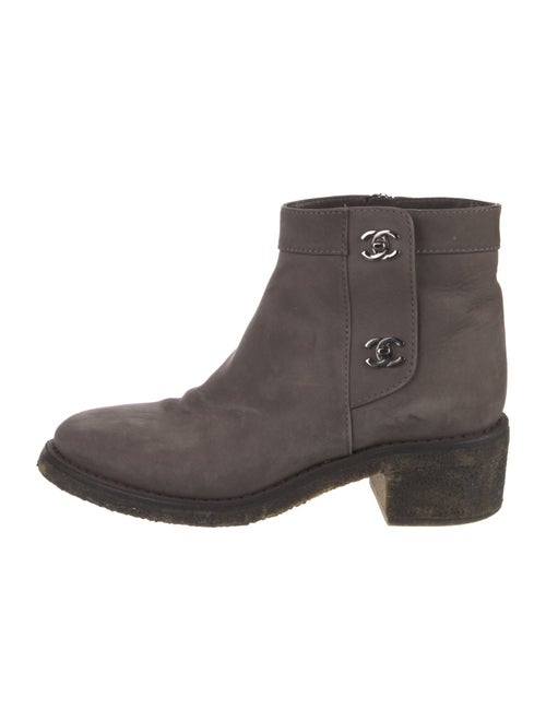 Chanel 2015 Interlocking CC Logo Moto Boots