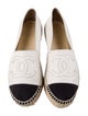 Chanel Interlocking CC Logo Leather Espadrilles